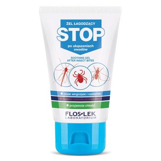 Floslek Stop, żel łagodzący po ukąszeniach owadów, 50 ml KRÓTKA DATA Floslek Stop, żel łagodzący po ukąszeniach owadów, 50 ml KRÓTKA DATA - zdjęcie produktu