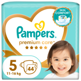 Pampers Premium Care, pieluchy, rozmiar 5, 11-16 kg, 44 sztuki - miniaturka zdjęcia produktu