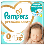 Pampers Premium Care 0 (do 3 kg), pieluchy, 30 sztuk - miniaturka zdjęcia produktu
