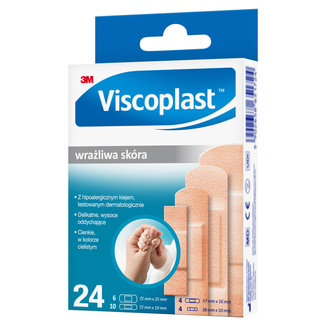 Viscoplast Wrażliwa skóra, plastry, 24 sztuki USZKODZONE OPAKOWANIE - zdjęcie produktu