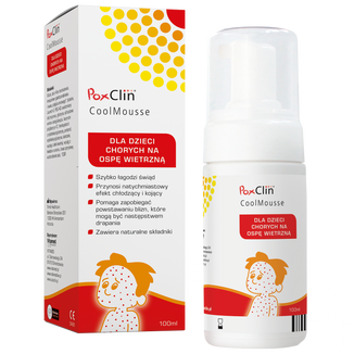 PoxClin CoolMousse, pianka dla dzieci z ospą wietrzną, 100 ml - zdjęcie produktu