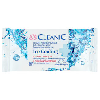 Cleanic Ice Cooling, chusteczki odświeżające, 15 sztuk - zdjęcie produktu