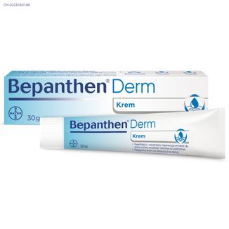 Bepanthen Derm Krem, specjalistyczny krem do ciała, skóra sucha, skłonna do podrażnień, od 1 dnia życia, 30 g - zdjęcie produktu