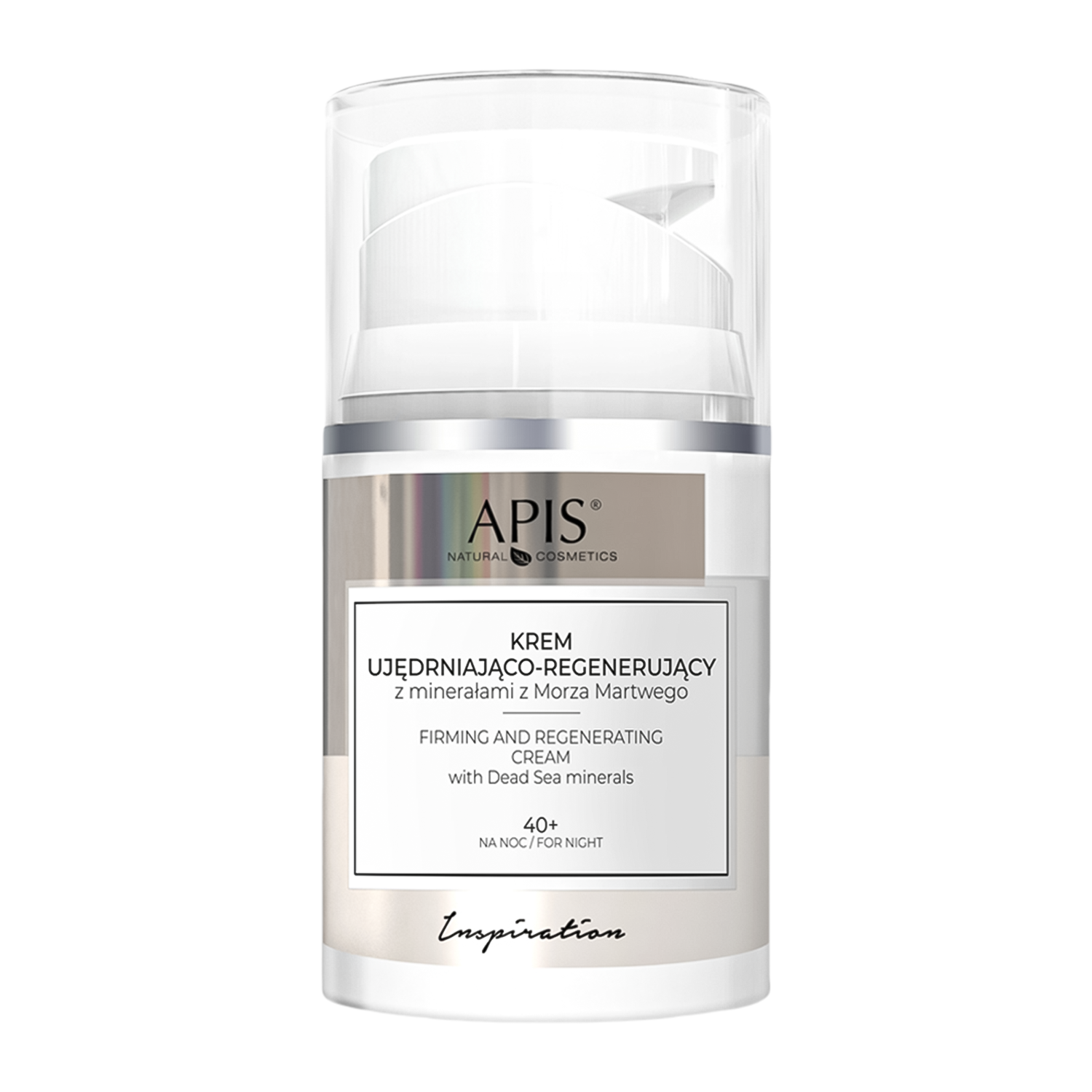 Nieznana Apis Dead Sea Minerals, Inspiration, krem ujędrniająco-regenerujący na noc, 40+, 50 ml