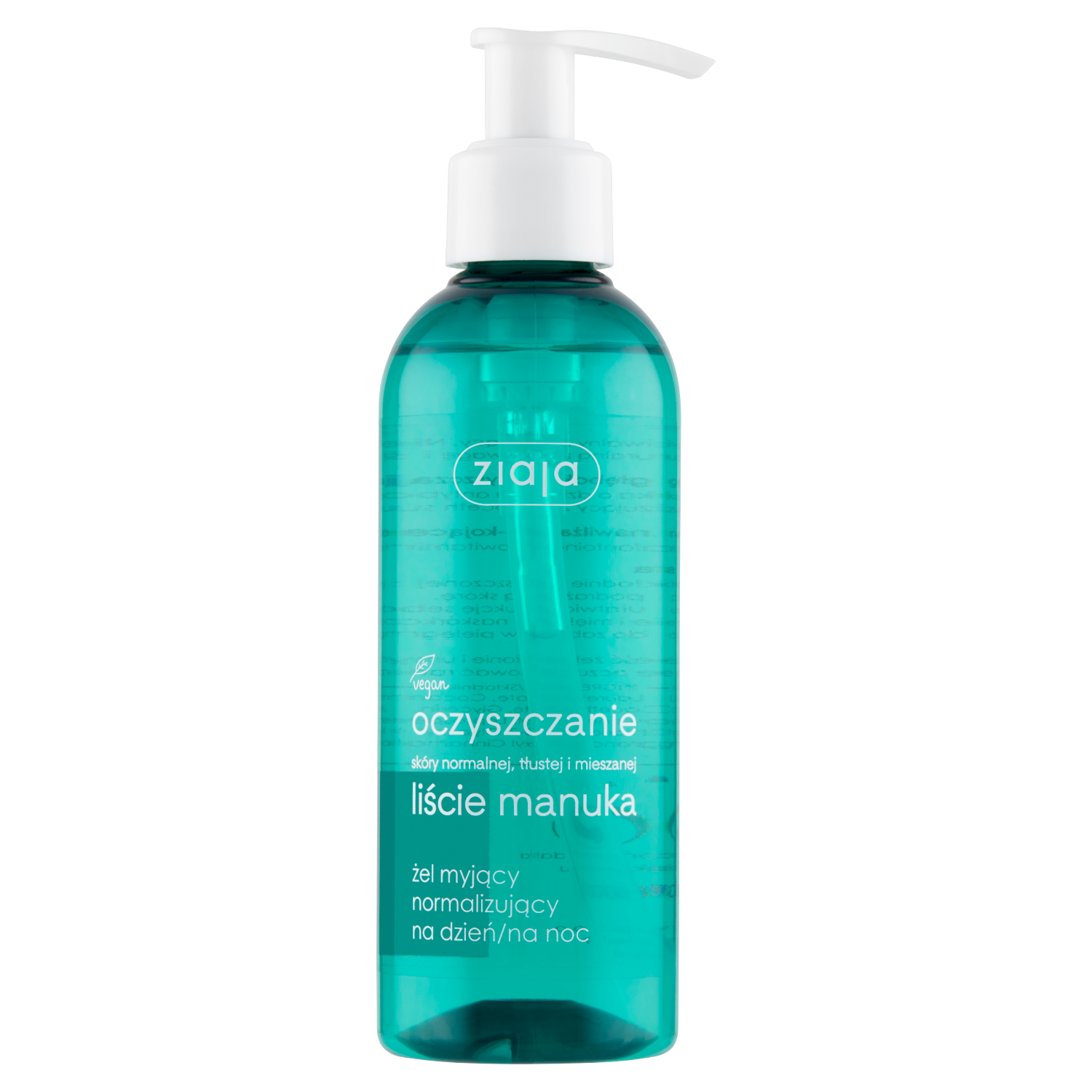Nieznana Ziaja Oczyszczanie, żel do mycia twarzy, normalizujący, na dzień i na noc, liście manuka, 200 ml