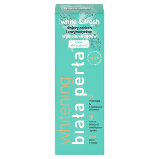 Biała Perła Whitening, wybielająca pasta do zębów, White & Fresh, 75 ml - zdjęcie produktu