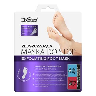 L'Biotica Home Spa, maska złuszczająca do stóp, nasączane skarpetki, 40 ml - zdjęcie produktu