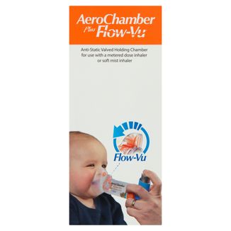 AeroChamber Plus Flow-Vu, komora inhalacyjna z maską dla niemowląt, 0-18 miesiący, Small, 1 sztuka USZKODZONE OPAKOWANIE - zdjęcie produktu