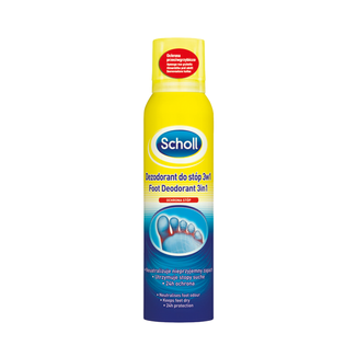 Scholl, dezodorant do stóp 3w1, ochrona przeciwgrzybiczna, 150 ml - zdjęcie produktu
