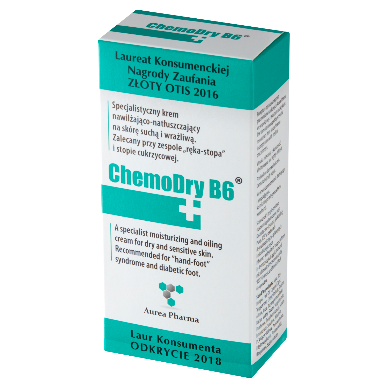 Nieznana Chemodry B6, specjalistyczny krem nawilżająco-natłuszczający na skórę suchą, wrażliwą i podrażnioną, 50 ml