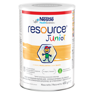 Resource Junior, preparat odżywczy powyżej 1 roku, smak waniliowy, 400 g USZKODZONE OPAKOWANIE - zdjęcie produktu