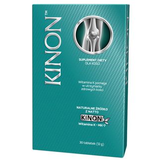 Kinon, witamina K2-MK7 z natto 75 μg, 30 tabletek - zdjęcie produktu