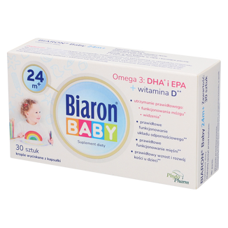 Biaron Baby 24m+, dla dzieci powyżej 2 lat, 30 kapsułek twist-off KRÓTKA DATA - zdjęcie produktu
