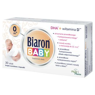 Bioaron Baby 0m+, dla dzieci od urodzenia, 30 kapsułek twist-off - zdjęcie produktu