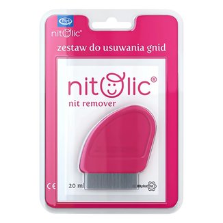 Pipi Nitolic Zestaw do usuwania gnid, emulsja, 20 ml + grzebień KRÓTKA DATA Pipi Nitolic Zestaw do usuwania gnid, emulsja, 20 ml + grzebień KRÓTKA DATA - zdjęcie produktu