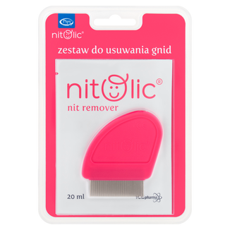 Pipi Nitolic Zestaw do usuwania gnid, emulsja, 20 ml + grzebień - zdjęcie produktu