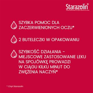 Starazolin 0,5 mg/ ml, krople do oczu, 2x5 ml - 2 Starazolin 0,5 mg/ ml, krople do oczu, 2x5 ml - 2 - zdjęcie produktu