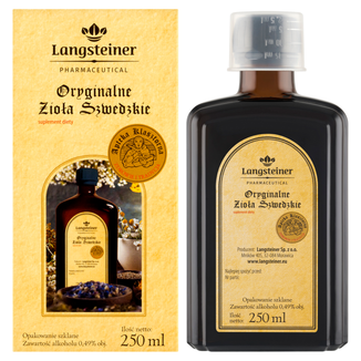 Langsteiner Oryginalne Zioła Szwedzkie, 250 ml USZKODZONE OPAKOWANIE - zdjęcie produktu