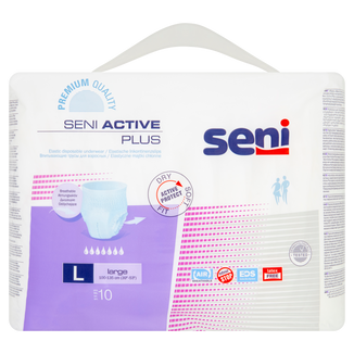 Seni Active Plus, majtki chłonne, Large, 100-135 cm, 10 sztuk - zdjęcie produktu
