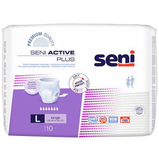 Seni Active Plus, majtki chłonne, Large, 100-135 cm, 10 sztuk - zdjęcie produktu