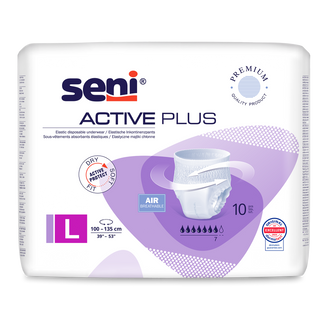 Seni Active Plus, majtki chłonne, Large, 100-135 cm, 10 sztuk - zdjęcie produktu
