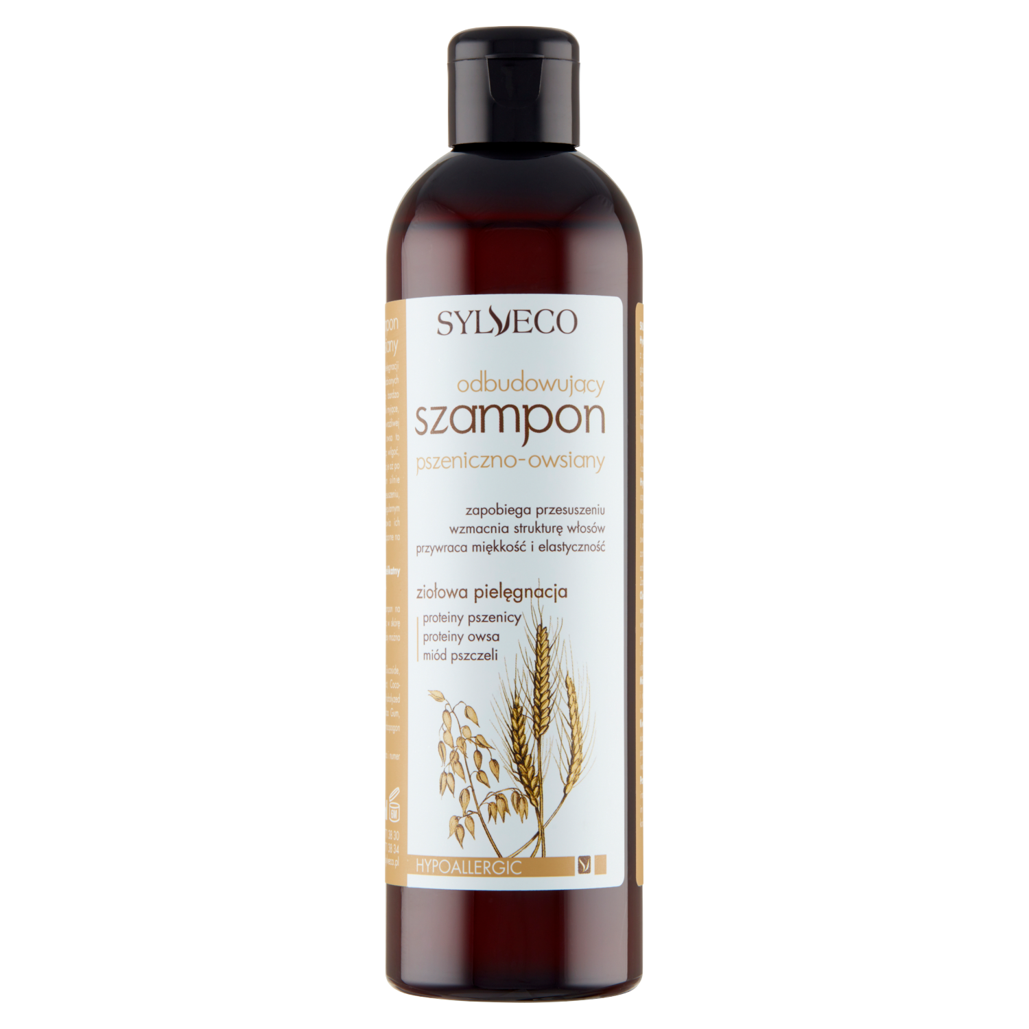 Nieznana Sylveco, szampon odbudowujący pszeniczno-owsiany, 300 ml