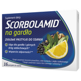 Scorbolamid na Gardło, ziołowe pastylki do ssania, 16 sztuk USZKODZONE OPAKOWANIE - miniaturka zdjęcia produktu