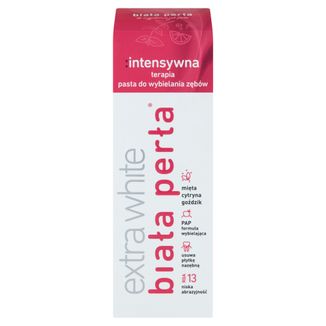 Biała Perła Extra White, wybielająca pasta do zębów, Intensywna Terapia, 75 ml USZKODZONE OPAKOWANIE - zdjęcie produktu