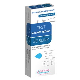 Domowe Laboratorium Test Narkotykowy, domowy test do wykrywania narkotyków w ślinie, 1 sztuka USZKODZONE OPAKOWANIE Domowe Laboratorium Test Narkotykowy, domowy test do wykrywania narkotyków w ślinie, 1 sztuka USZKODZONE OPAKOWANIE - zdjęcie produktu