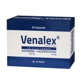 Venalex, zmikronizowana diosmina + hesperydyna, 60 kapsułek - miniaturka zdjęcia produktu