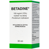 Betadine 100 mg/ ml (10%), roztwór na skórę, 30 ml (import równolegly) - miniaturka zdjęcia produktu
