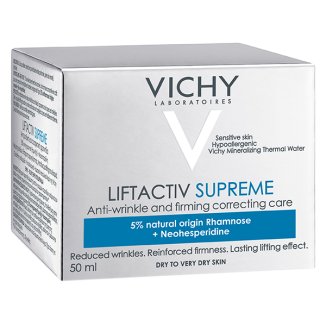 Vichy Liftactiv Supreme, przeciwzmarszczkowy krem ujędrniający na dzień, skóra sucha, 50 ml - zdjęcie produktu