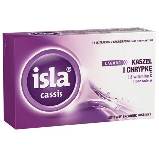 Isla Cassis z ekstraktem z czarnej porzeczki, 60 pastylek do ssania - zdjęcie produktu