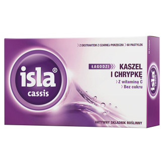 Isla Cassis z ekstraktem z czarnej porzeczki, 60 pastylek do ssania - zdjęcie produktu