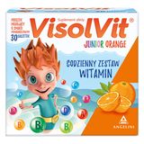 VisolVit Junior Orange, proszek musujący, smak pomarańczowy, 30 saszetek - miniaturka zdjęcia produktu