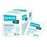 Demoxoft Clean, chusteczki do specjalistycznej pielęgnacji i oczyszczania skóry powiek, 20 sztuk USZKODZONE OPAKOWANIE - miniaturka zdjęcia produktu