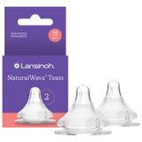 Lansinoh NaturalWave, smoczek do butelki, silikonowy, M średni przepływ, od 3 miesiąca, 2 sztuki - miniaturka zdjęcia produktu