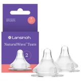 Lansinoh NaturalWave, smoczek do butelki, silikonowy, L szybki przepływ, od 6 miesiąca, 2 sztuki - miniaturka zdjęcia produktu