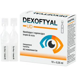 Dexoftyal UD, nawilżające i regenerujące krople do oczu, 0,35 ml x 10 minimsów - zdjęcie produktu