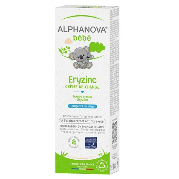 Nieznana Alphanova Bebe Eryzinc, krem przeciw odparzeniom, 75 ml