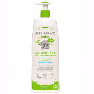 Alphanova Bebe, płyn do kąpieli dla dzieci 3w1, 500 ml - zdjęcie produktu