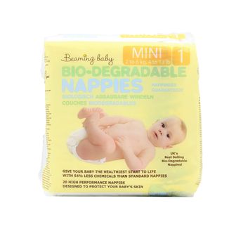 Pieluszki Beaming Baby, rozmiar 1, Mini, 2-6 kg, 20 sztuk - zdjęcie produktu