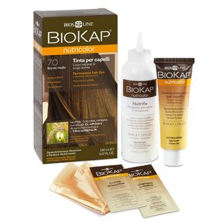 Biokap Nutricolor, farba koloryzująca do włosów, 7.0 średni blond, 140 ml USZKODZONE OPAKOWANIE Biokap Nutricolor, farba koloryzująca do włosów, 7.0 średni blond, 140 ml USZKODZONE OPAKOWANIE - zdjęcie produktu