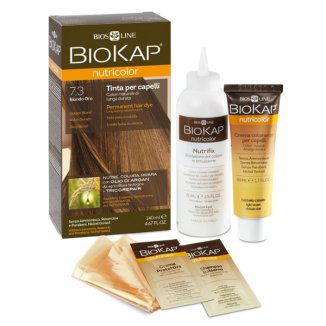 Biokap Nutricolor, farba koloryzująca do włosów, 7.3 złoty blond, 140 ml USZKODZONE OPAKOWANIE - zdjęcie produktu