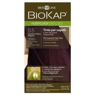 Biokap Nutricolor Delicato, farba koloryzująca do włosów, 5.5 mahoniowy jasny brąz, 140 ml - zdjęcie produktu