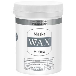 WAX Pilomax Natur Classic, Henna, maska regenerująca do włosów ciemnych i skóry głowy, 240 ml - zdjęcie produktu