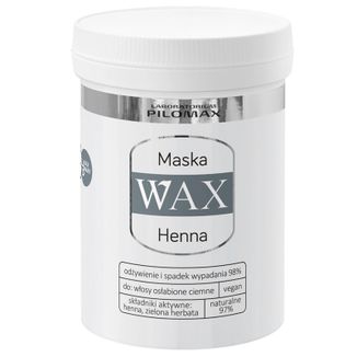 WAX Pilomax Natur Classic, Henna, maska regenerująca do włosów ciemnych i skóry głowy, 240 ml - zdjęcie produktu