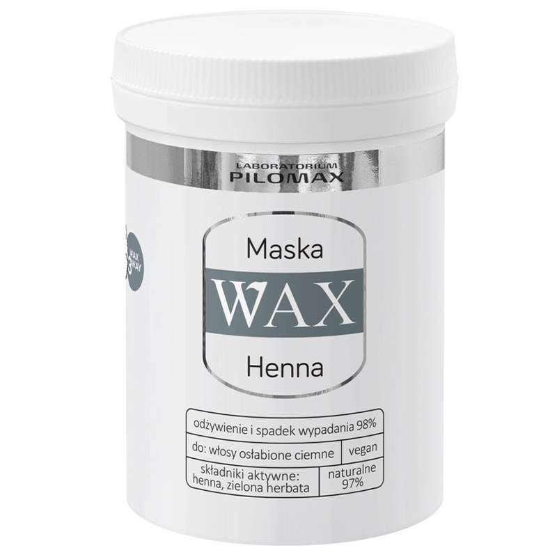 Nieznana WAX Pilomax Natur Classic, Henna, maska regenerująca do włosów ciemnych i skóry głowy, 240 ml
