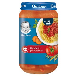 Gerber Junior Obiadek, spaghetti po bolońsku, po 12 miesiącu, 250 g - zdjęcie produktu