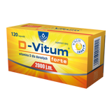 D-Vitum Forte 2000 j.m, 120 kapsułek USZKODZONE OPAKOWANIE - miniaturka zdjęcia produktu